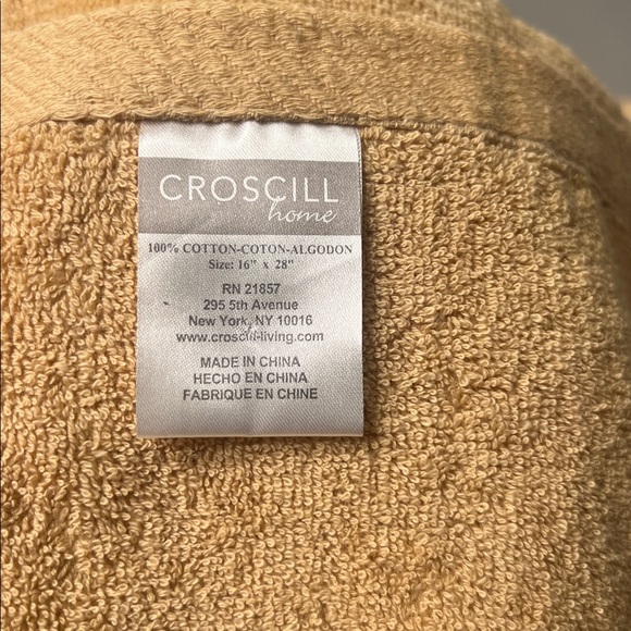 Croscill Gold Cream Brocade, Tasseled beaded Bath Towel 4pc Set 100% Cotton - Picture 8 of 8